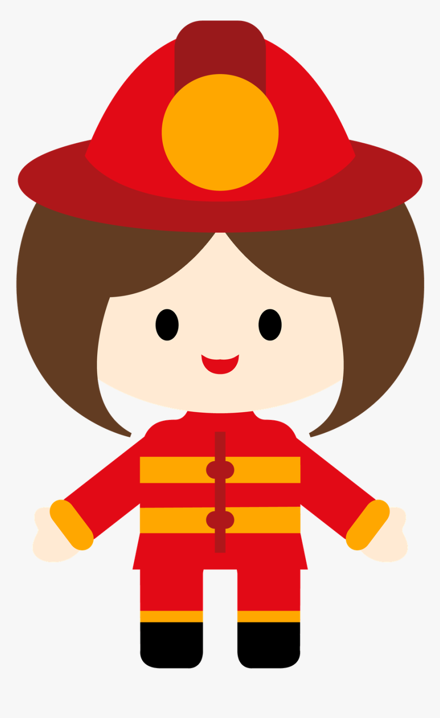 Transparent Fireman Hat Png - Bombeira Desenho, Png Download, Free Download