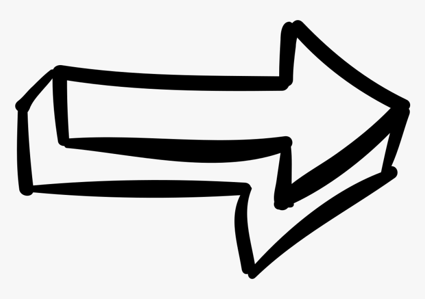 Right Arrow Outline - Hand Drawn Arrow Ppt, HD Png Download, Free Download