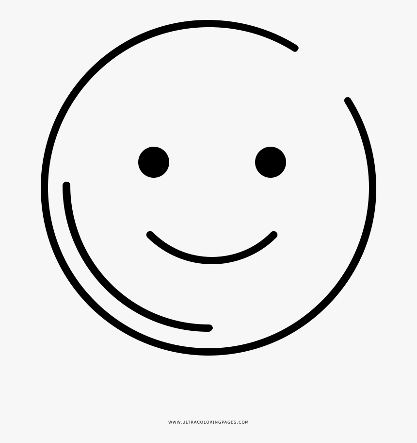 Smile Emoji Coloring Page, Printable Smile Emoji Coloring, - Smiley, HD Png Download, Free Download