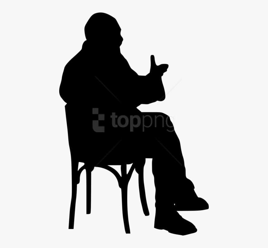 Free Png Sitting In Chair Silhouette Png - People Sitting In Chair Silhouette, Transparent Png, Free Download