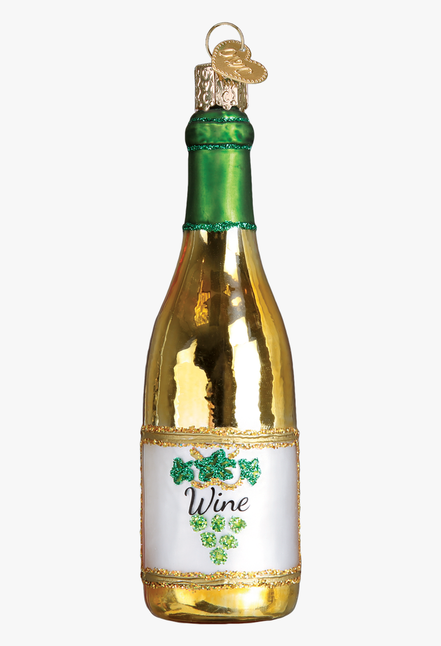 White Wine Bottle Glass Ornament - White Wine, HD Png Download, Free Download