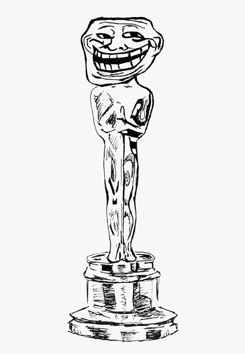 Transparent Oscar Trophy Png - Sketch, Png Download, Free Download