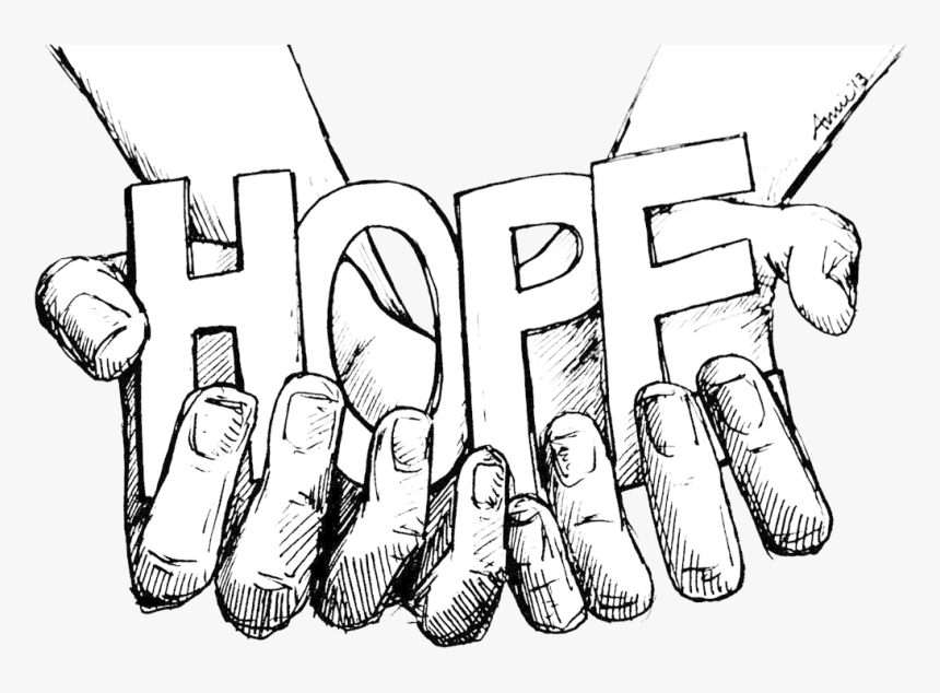 Clipart Hands God - Hope Clipart Black And White, HD Png Download, Free Download