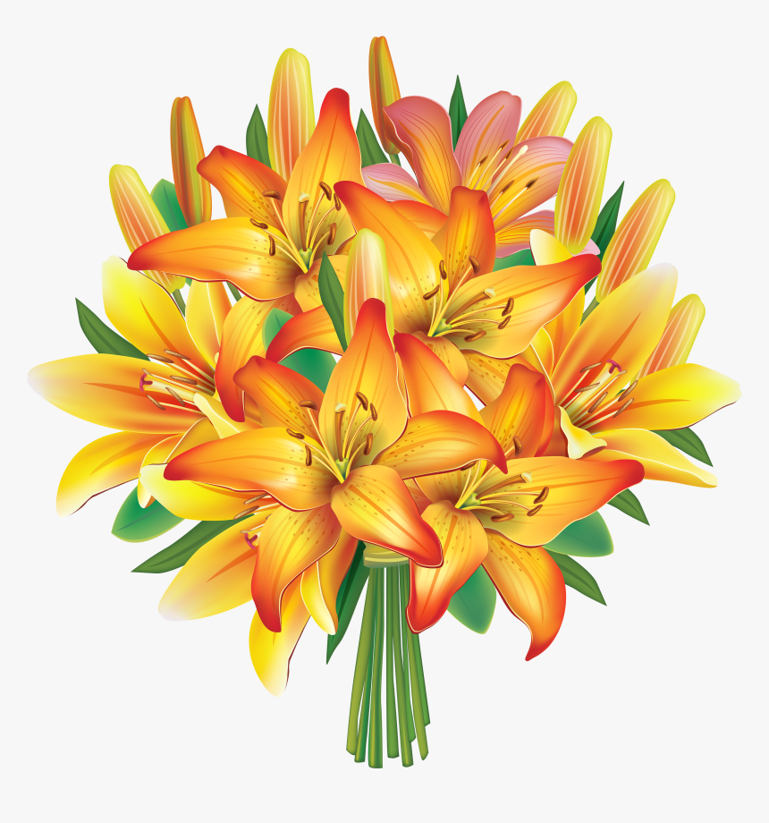 Bouquet Of Yellow Roses Png - Flower Bouquet Cartoon Png, Transparent Png, Free Download
