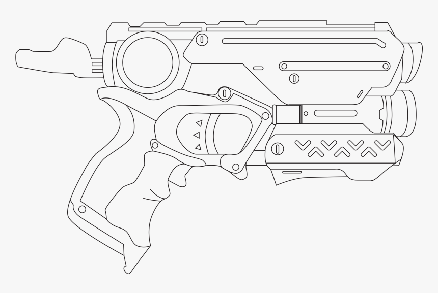 Drawing Nerf Gun, HD Png Download, Free Download
