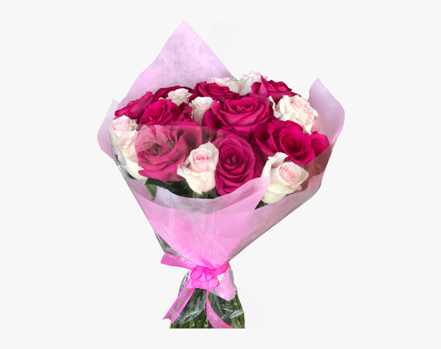 Diy 24 Hot & Light Pink Roses Bouquet Magnaflor - Purple And Light Pink Roses, HD Png Download, Free Download