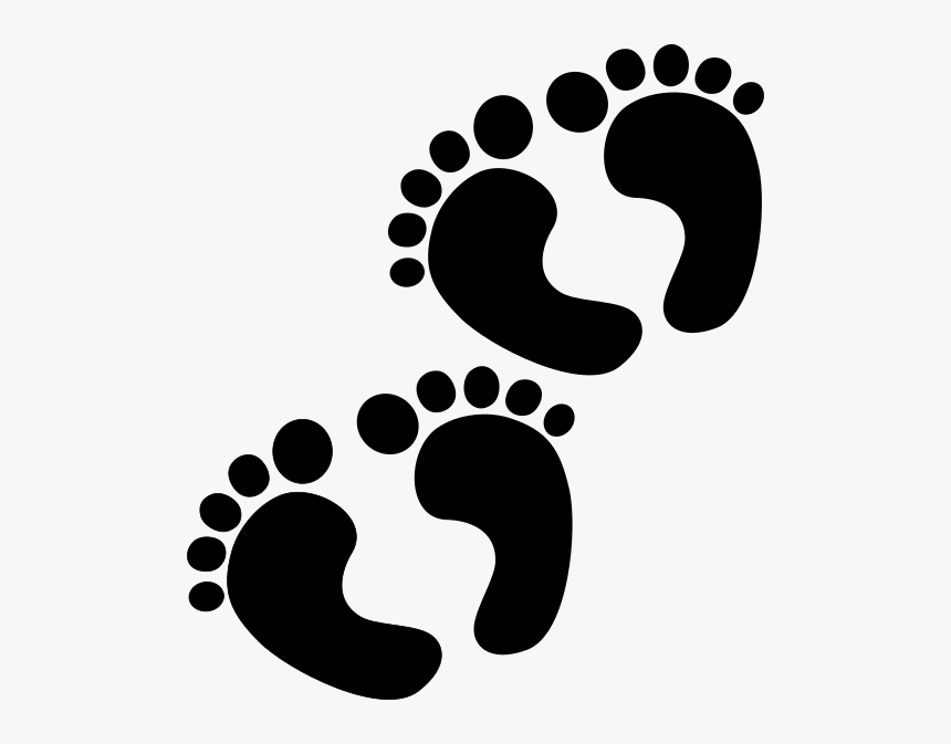 Stencil Svg Baby Footprint - Transparent Background Baby Clip Art, HD Png Download, Free Download