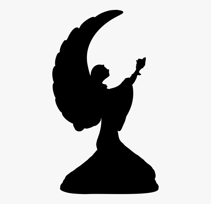 Silhouette,monochrome Photography,hand - Png Angel Baby Silhouette, Transparent Png, Free Download