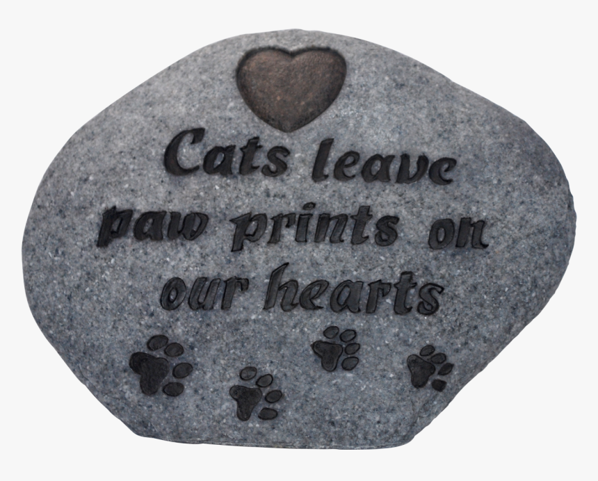 Cat Paw Print Memorial Stone Grey By Vivid Arts - Headstone, HD Png Download, Free Download