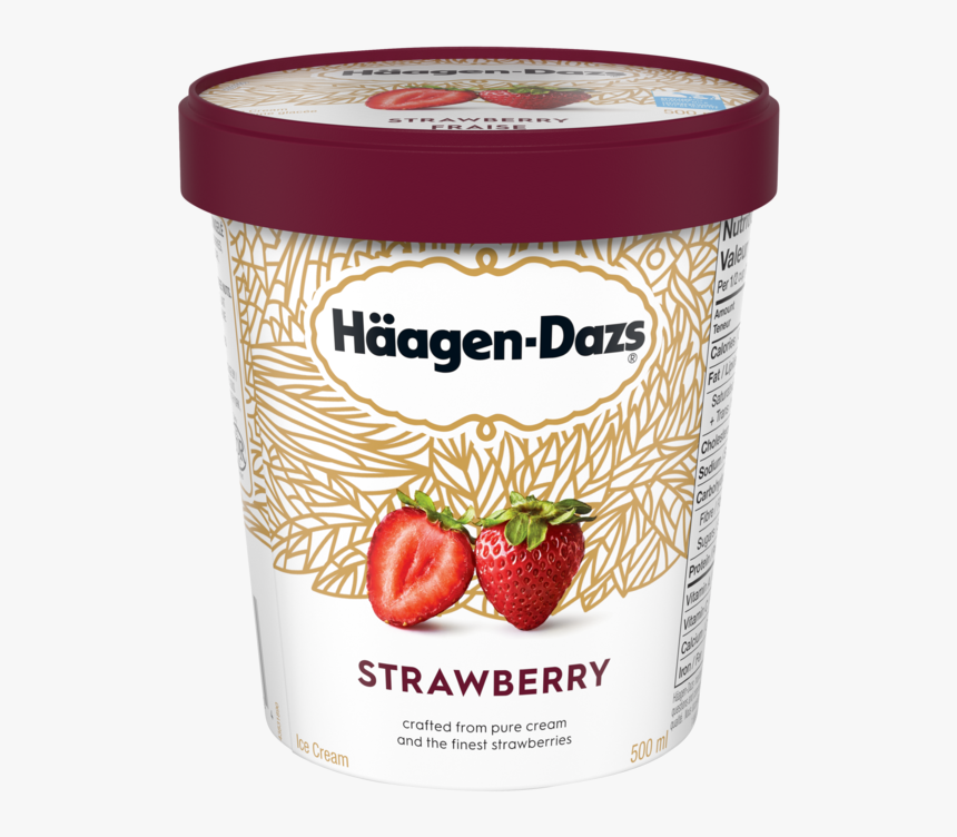 Strawberry Ice Cream Haagen Dazs, HD Png Download - kindpng