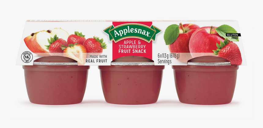 Applesnax Apple & Strawberry Cups - Applesnax Cinnamon Applesauce, HD Png Download, Free Download