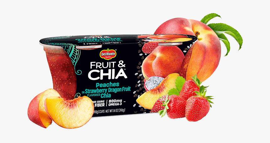 Fruit & Chia™ Peaches In Strawberry Dragon Fruit Flavored - Pears In Blackberry Chia, HD Png Download, Free Download