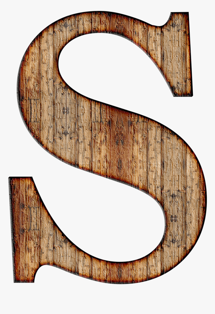 Wooden Capital Letter S - Letter S In Wood, HD Png Download, Free Download