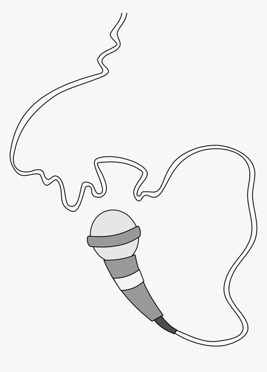 Transparent White Microphone Png - Transparent Microphone With Wire, Png Download, Free Download