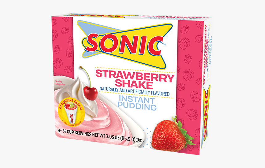 Sonic Strawberry Shake Pudding - Sonic Chocolate Shake Pudding, HD Png Download, Free Download