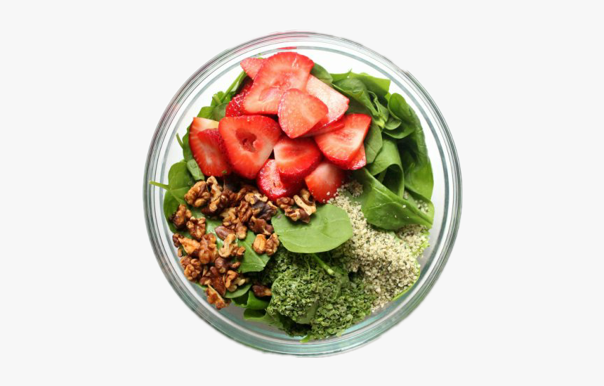 #vegetables #salad #strawberries #bowl #healthy #healthyhabits - Bowl Of Salad Transparent, HD Png Download, Free Download