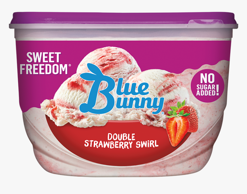Sweet Freedom® Double Strawberry Swirl - Blue Bunny Double Strawberry Swirl, HD Png Download, Free Download