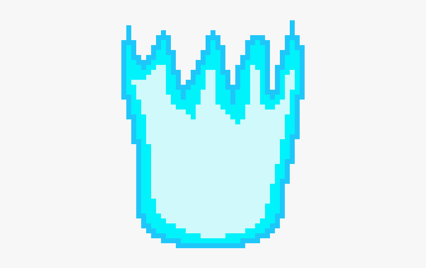 Pixel Blue Fireball Png, Transparent Png, Free Download