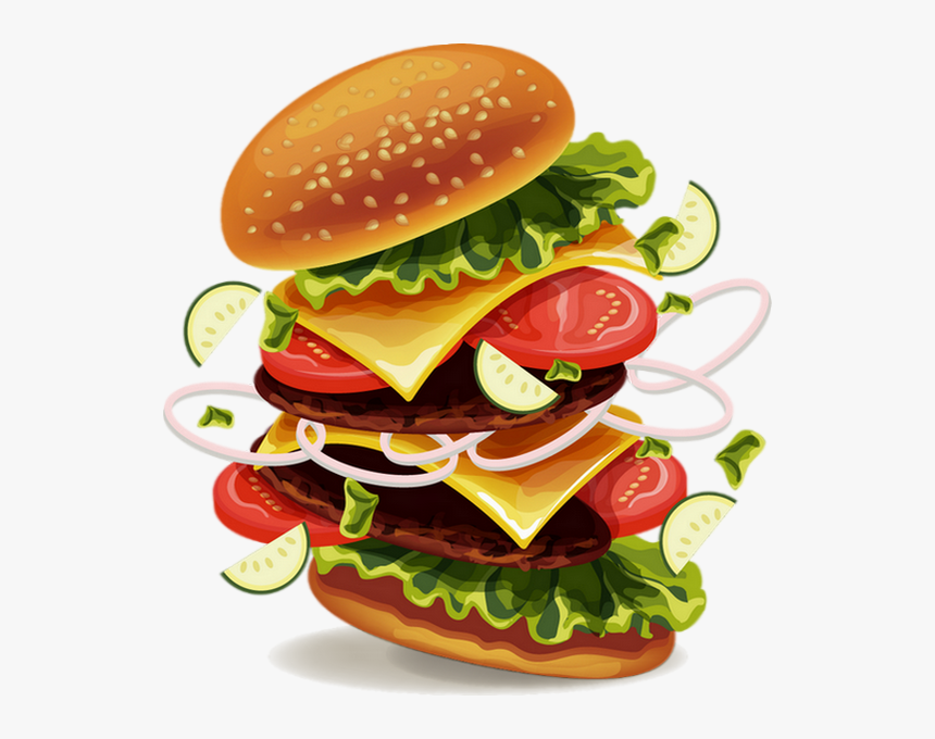 Hamburger Png, Dessin, Tube Nourriture - Hamburger Png, Transparent Png, Free Download