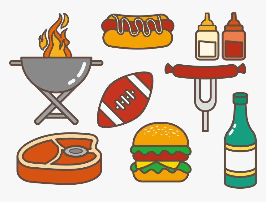 Tailgate Party Hamburger Hot Dog Barbecue Clip Art - Tailgate Clip Art Png, Transparent Png, Free Download