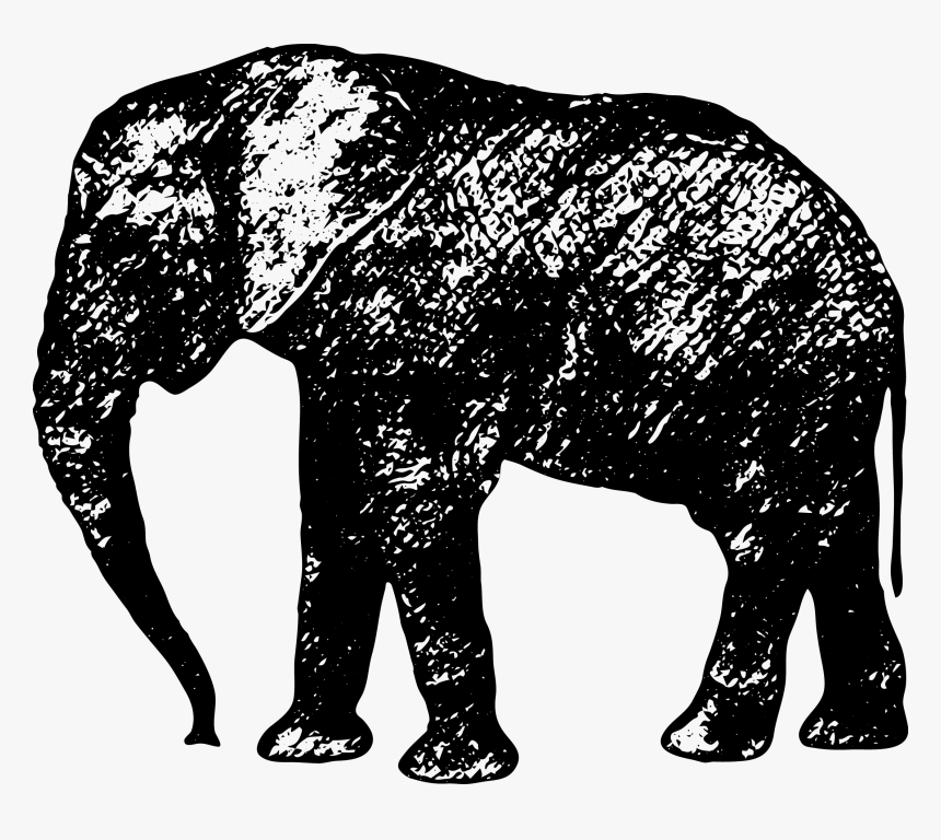 African Elephant Indian Elephant Silhouette Sticker - Elephant, HD Png Download, Free Download