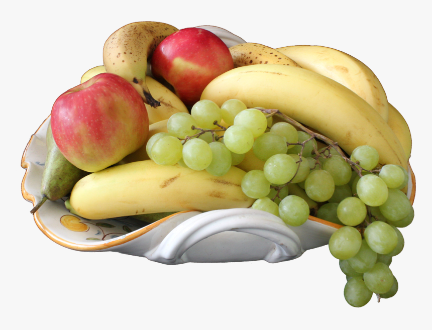 Fruit, Bowl, Banana, Apple, Grape, Pear, Food, Healthy - Tea Increase Sperm Count, HD Png Download, Free Download