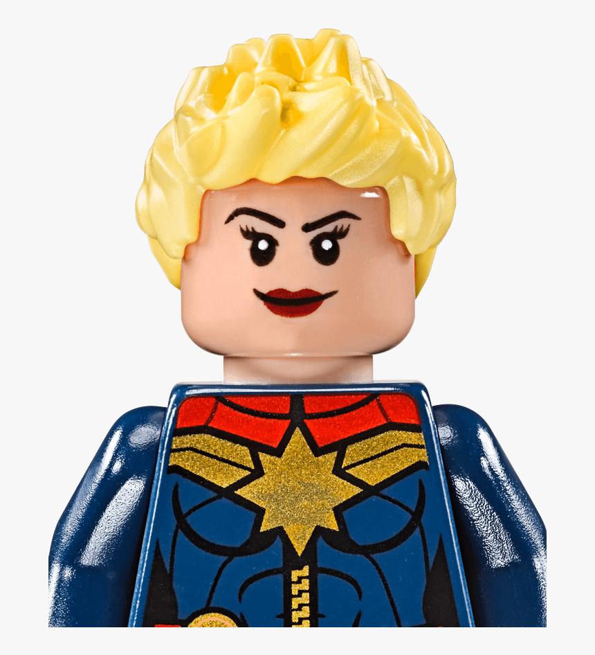 Marvel Super Heroes Lego - Captain Marvel Minifigure Lego, HD Png Download, Free Download