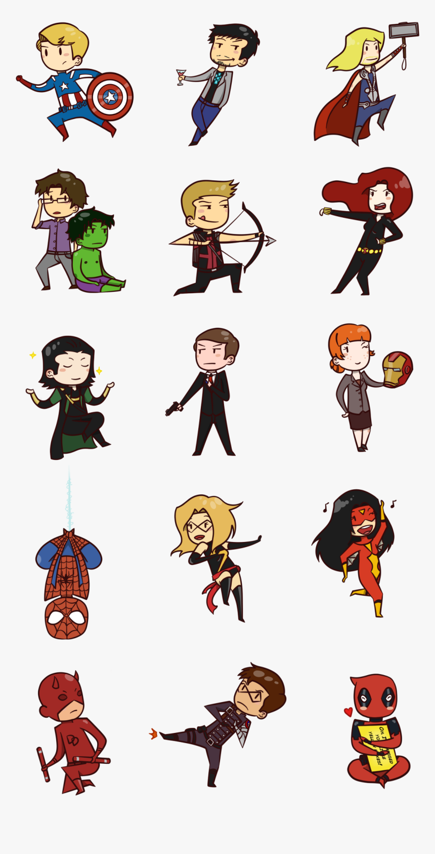 Transparent Marvel Superheroes Png - Marvel Super Heroes Chibi, Png Download, Free Download