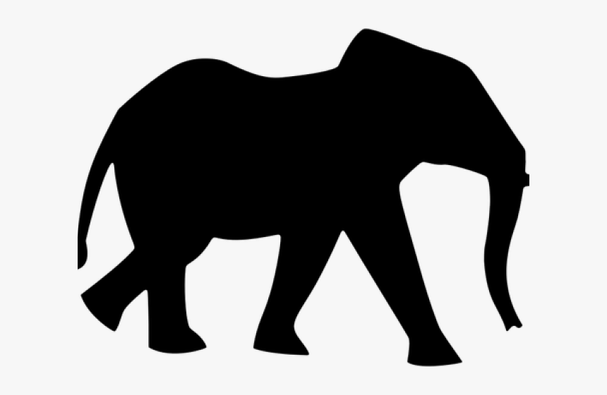 Asian Elephant Clipart Umbrella Silhouette - Silhouette Of An Elephant, HD Png Download, Free Download