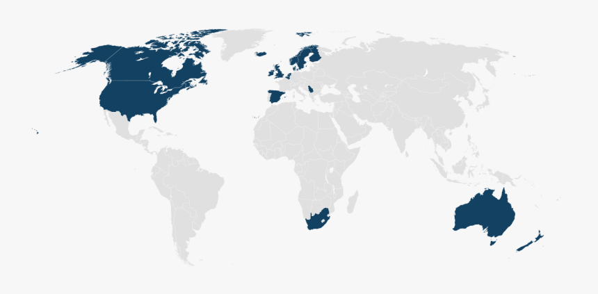 Transparent Blue World Map Png - Occupy Movement Around The World, Png Download, Free Download