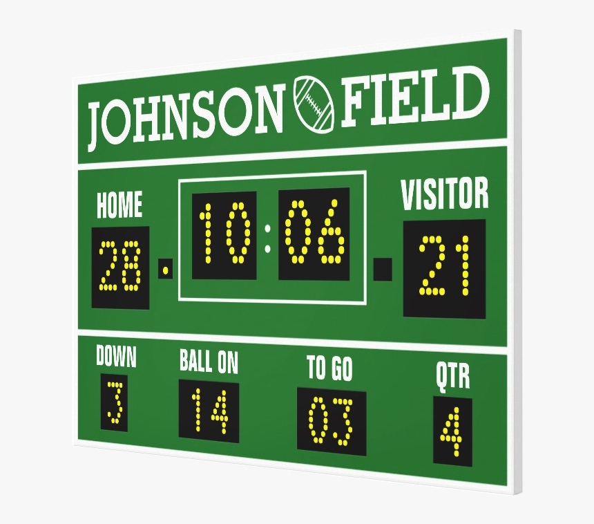 Personalized Football Scoreboard Wrapped Canvas - Scoreboard, HD Png Download, Free Download