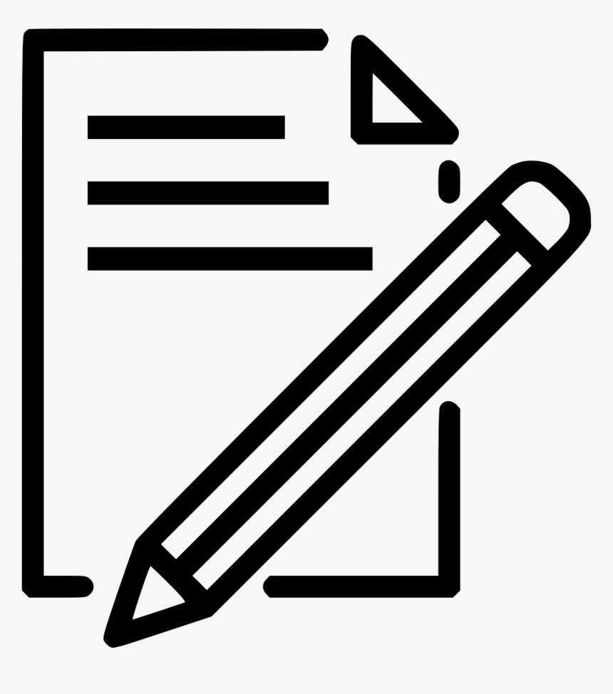 Document Paper Write Pencil Pen Drawing - Paper And Pen Drawing, HD Png Download, Free Download