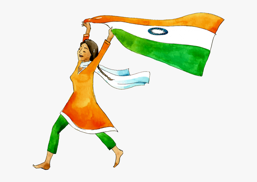 Indian Girl Png - Happy Independence Day 2019, Transparent Png, Free Download