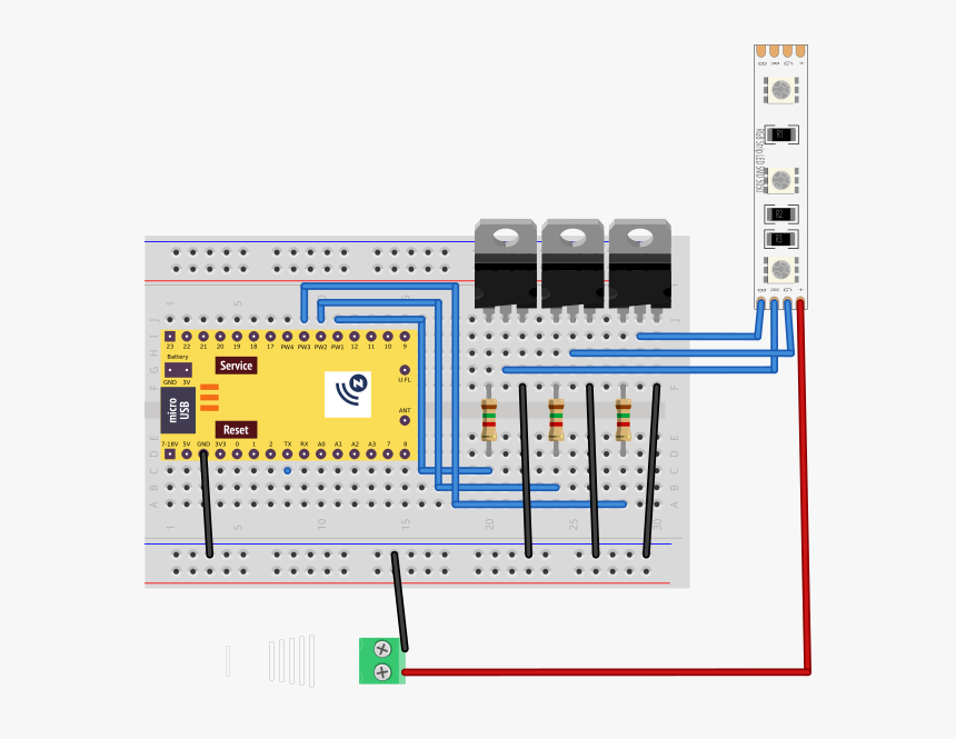 Fritzing Repo/projects/z/z Wave Rgb Led Strip From - Push Button Datasheet 4 Pin, HD Png Download, Free Download