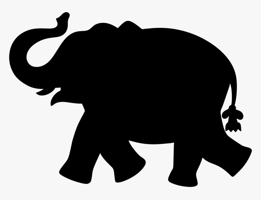 Elephant Cliparts Silhouette - Silhouette Elephant Clipart, HD Png Download, Free Download