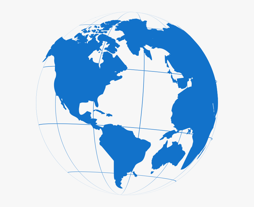 Blue Earth Globe Science And Technology - World Map Png Globe, Transparent Png, Free Download