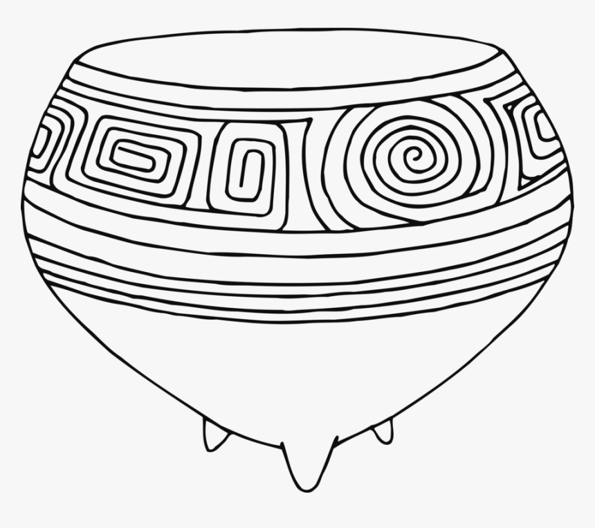 Line Art,head,symmetry - Bowl Sketch, HD Png Download, Free Download