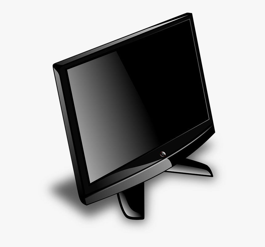 Tv, Television, Monitor, Flatscreen, Black, Glossy - Gaming Pc Clipart, HD Png Download, Free Download