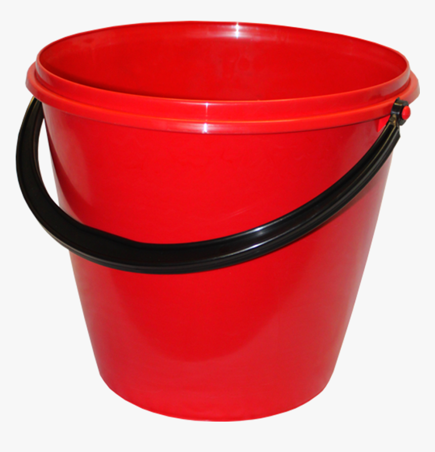Red Plastic Bucket Png Image - Transparent Transparent Background Bucket, Png Download, Free Download