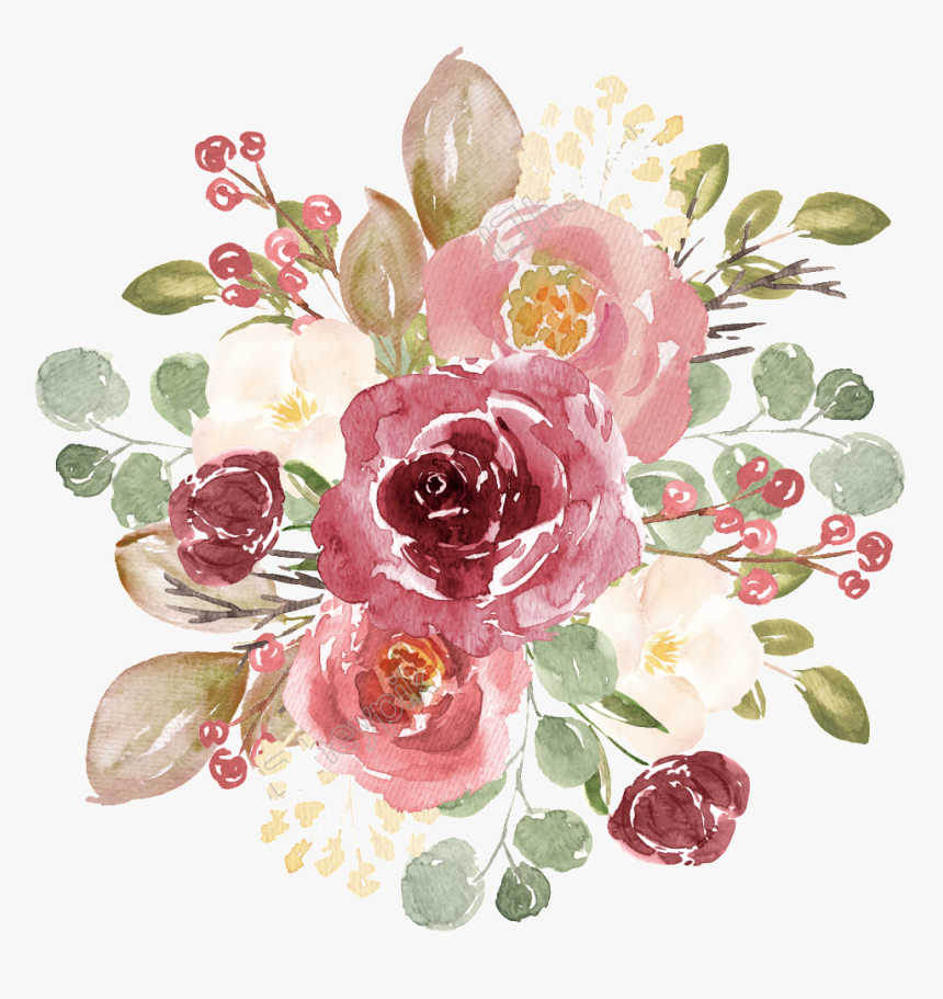 Drawn Red Rose Aesthetic - Rose Gold Floral Png, Transparent Png - kindpng