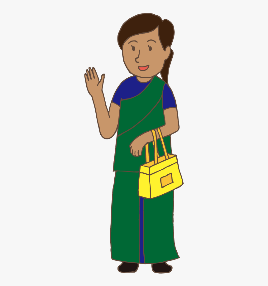 Indian Woman - Indian Woman Cartoon Png, Transparent Png, Free Download