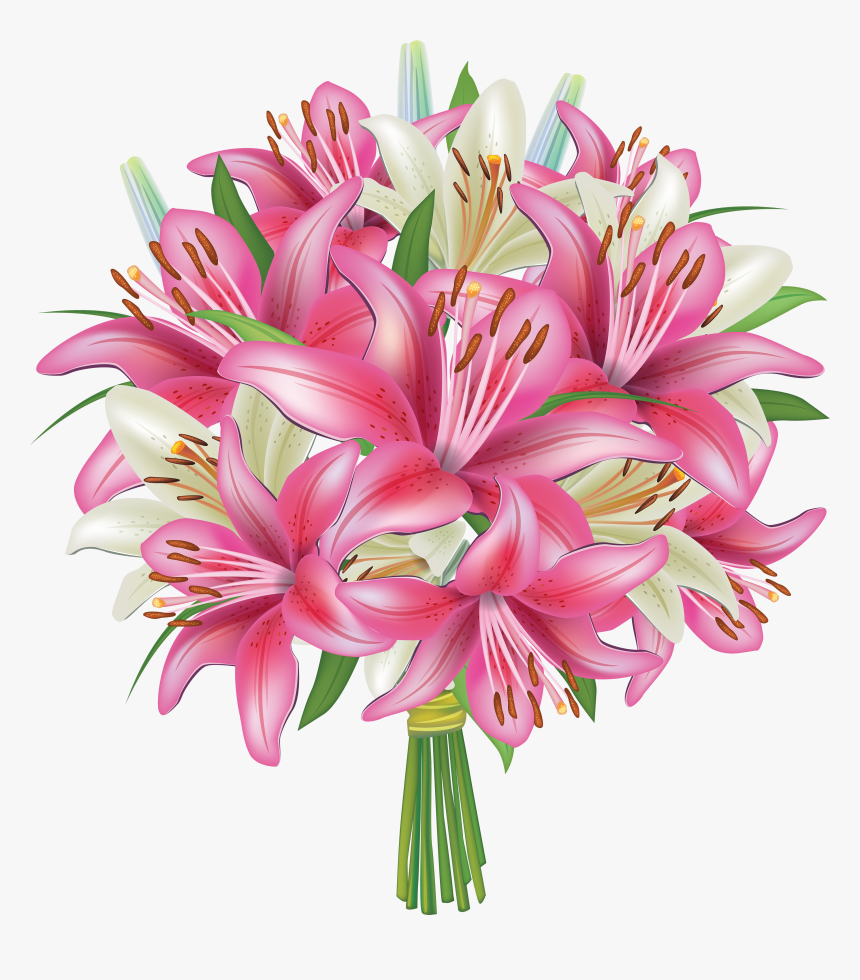 Flower Group Clipart - Bouquet Of Flowers Clipart Png, Transparent Png, Free Download