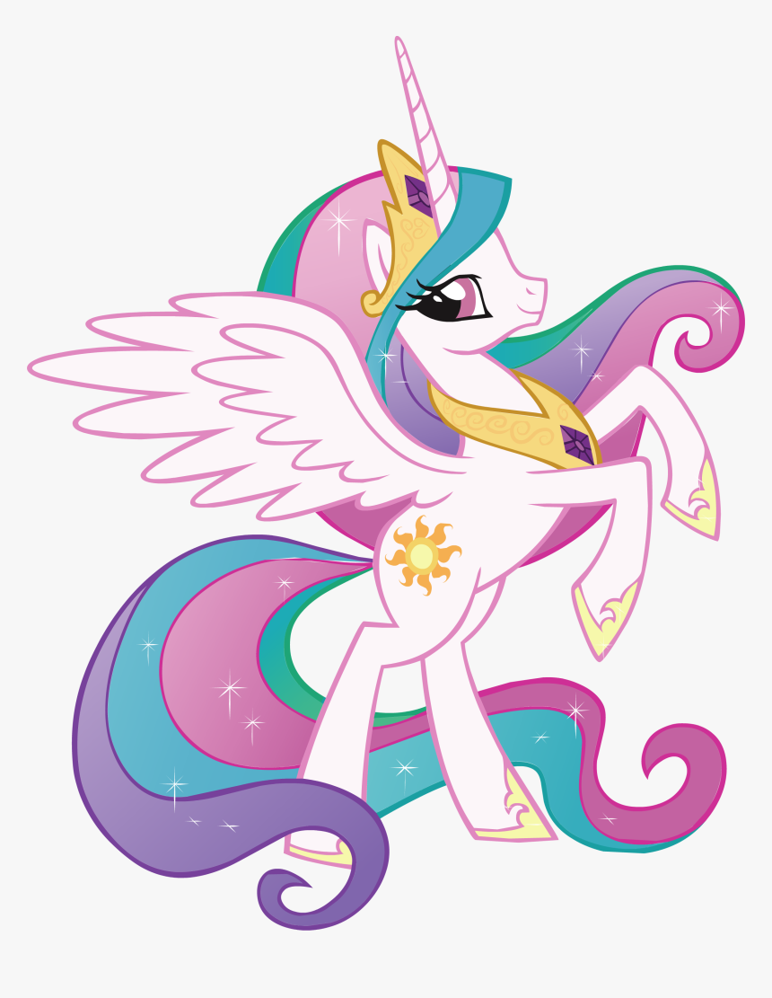 Rainbow Little Pony My Celestia Rarity Dash Clipart - Celestia My Little Pony, HD Png Download, Free Download