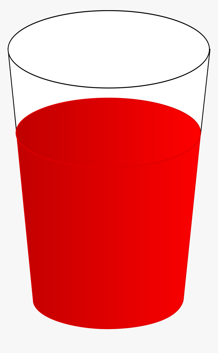 Glass Of Water Clipart Png - Cup Of Red Water, Transparent Png, Free Download