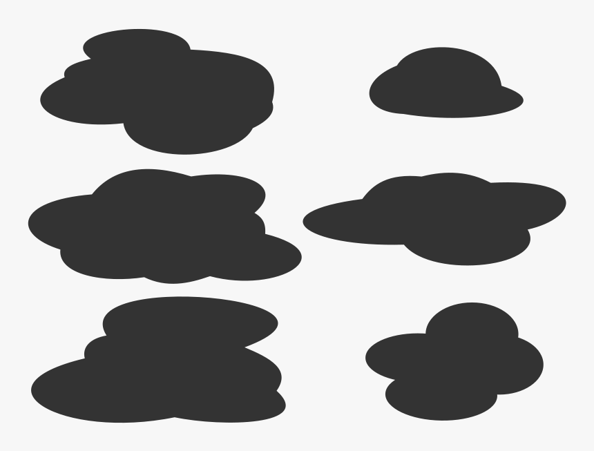 Clouds Clipart Creepy - Black Clouds Vector Png, Transparent Png, Free Download