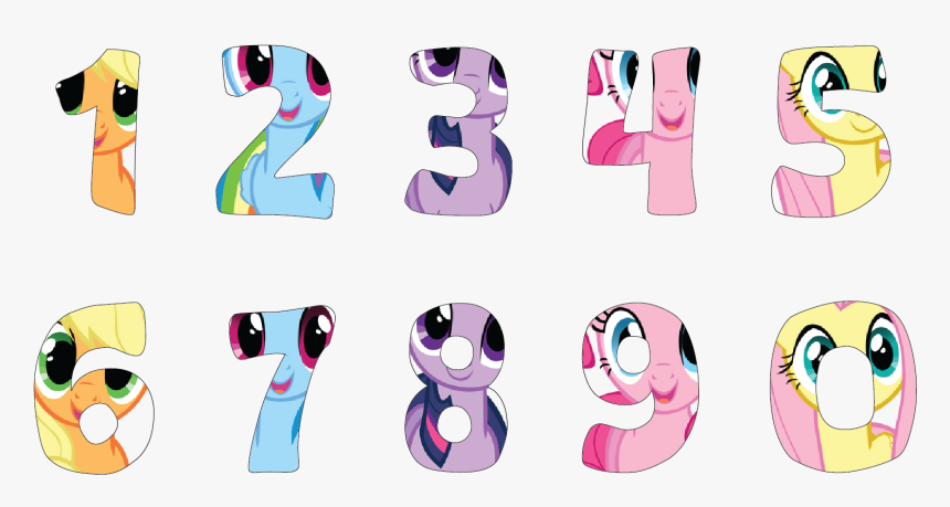 My Little Pony Alaphabet My Little Pony Numbers - Little Pony Number Png, Transparent Png, Free Download