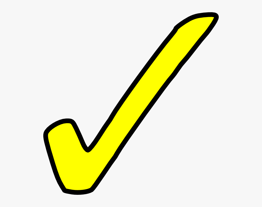 Transparent Tick Png - Yellow Checkmark Clipart, Png Download, Free Download