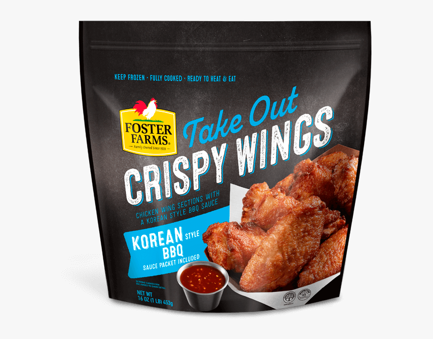 Korean Bbq Crispy Wings - Foster Farms Crispy Chicken Wings Take Out Korean Style, HD Png Download, Free Download