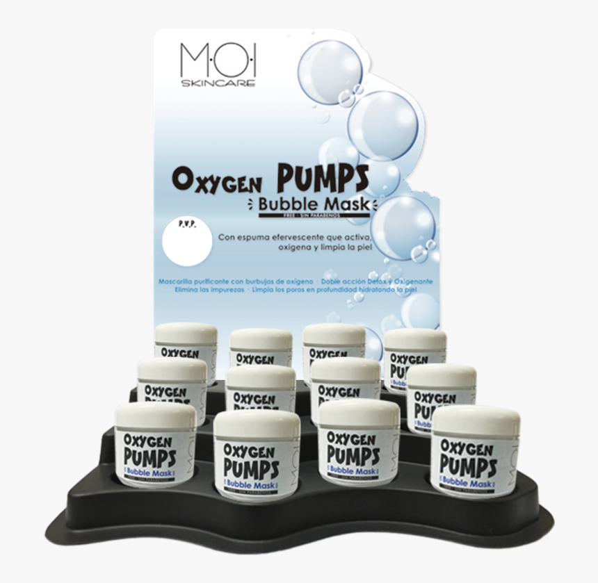 Expositor 12uds Mascarilla Oxygen Pumps Bubble Mask - Graphics, HD Png Download, Free Download