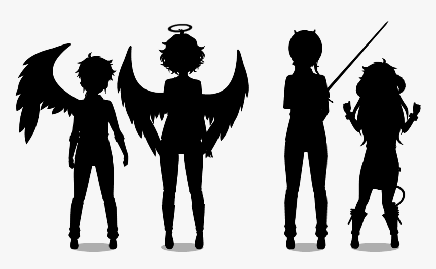 Silhouette Angels - Silhouette, HD Png Download, Free Download